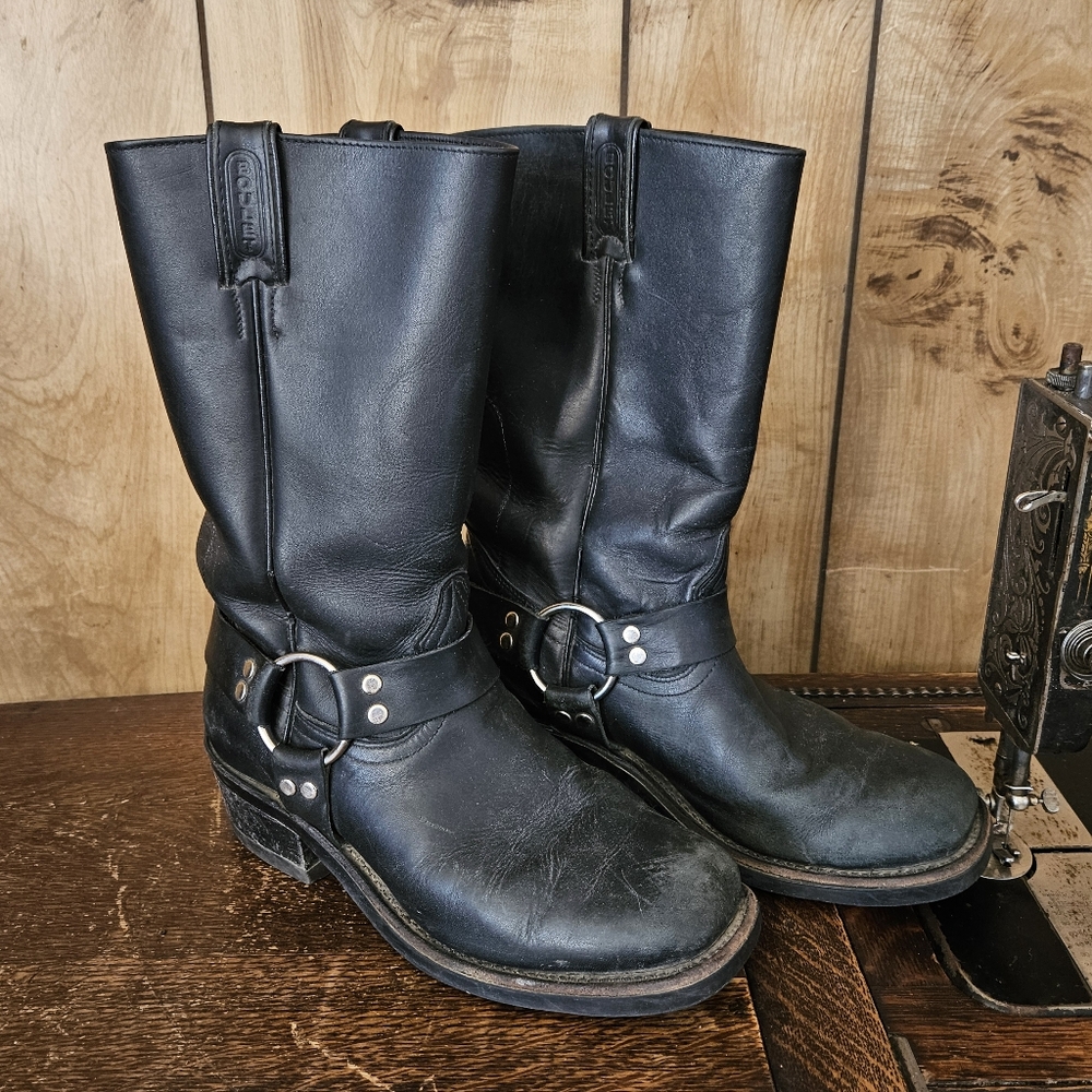 Biker Boots, Genuine Leather, Moto